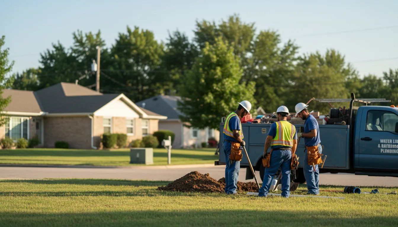 Residential water line and bathroom plumbing service in Bow, WA